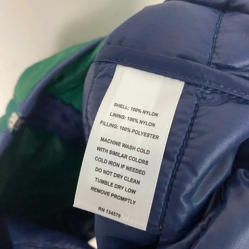 Vineyard Vines Colorblock Puffer Vest Unisex Kids 3T Lightweight Quilted Zip